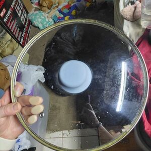 Glass Cookware Lid with Beige Knob